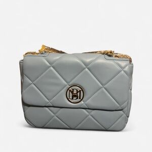 Badgley Mischka Quilted Crossbody Bag in Light Blue